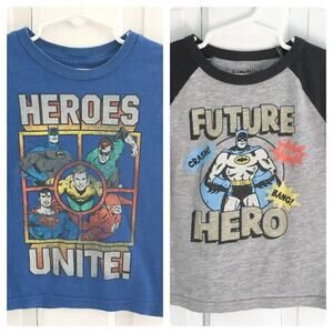 JUMPING BEANS (2) Retro Graphic Tees Superhero DC COMICS Batman SZ 4